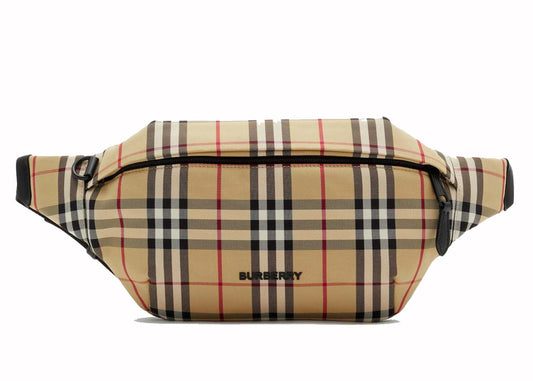 Burberry logo-patch checked belt bag