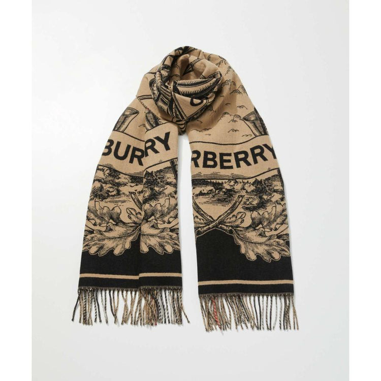 Burberry Cashmere Jacquard Reversible Muffler