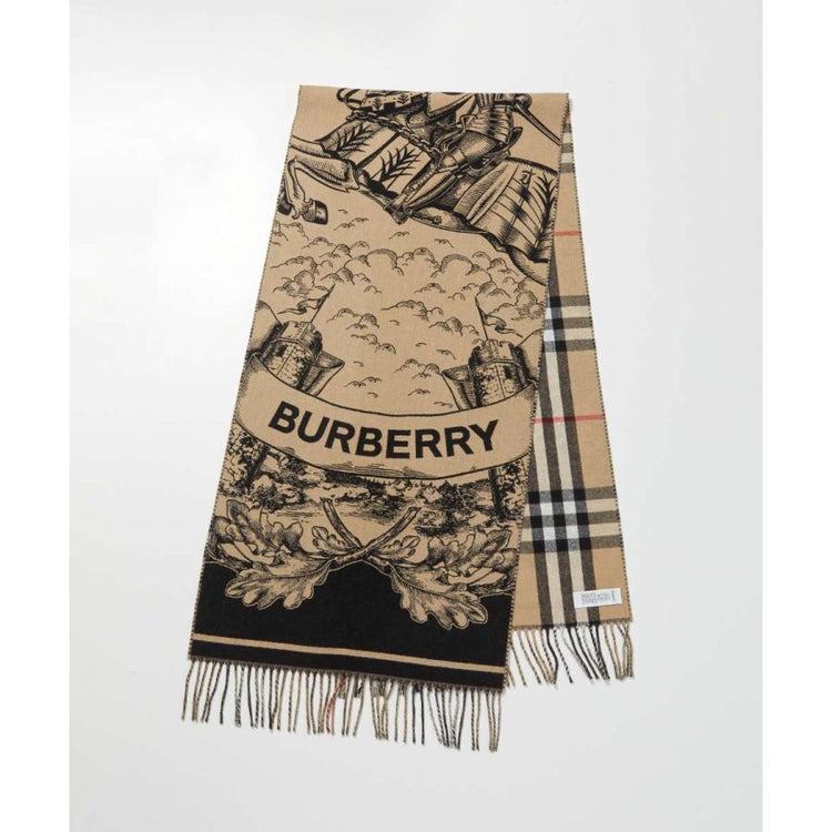 Burberry Cashmere Jacquard Reversible Muffler