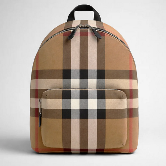 BURBERRY Jeff Check Unisex Canvas Backpack 80845501