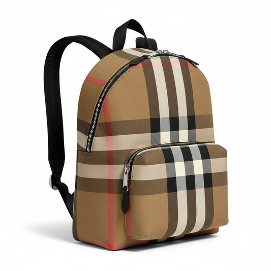 BURBERRY Jeff Check Unisex Canvas Backpack 80845501