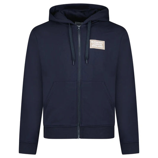 Logo Hoodie Zip Sweatshirt Navy