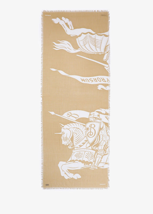 Equestrian Knight wool scarf