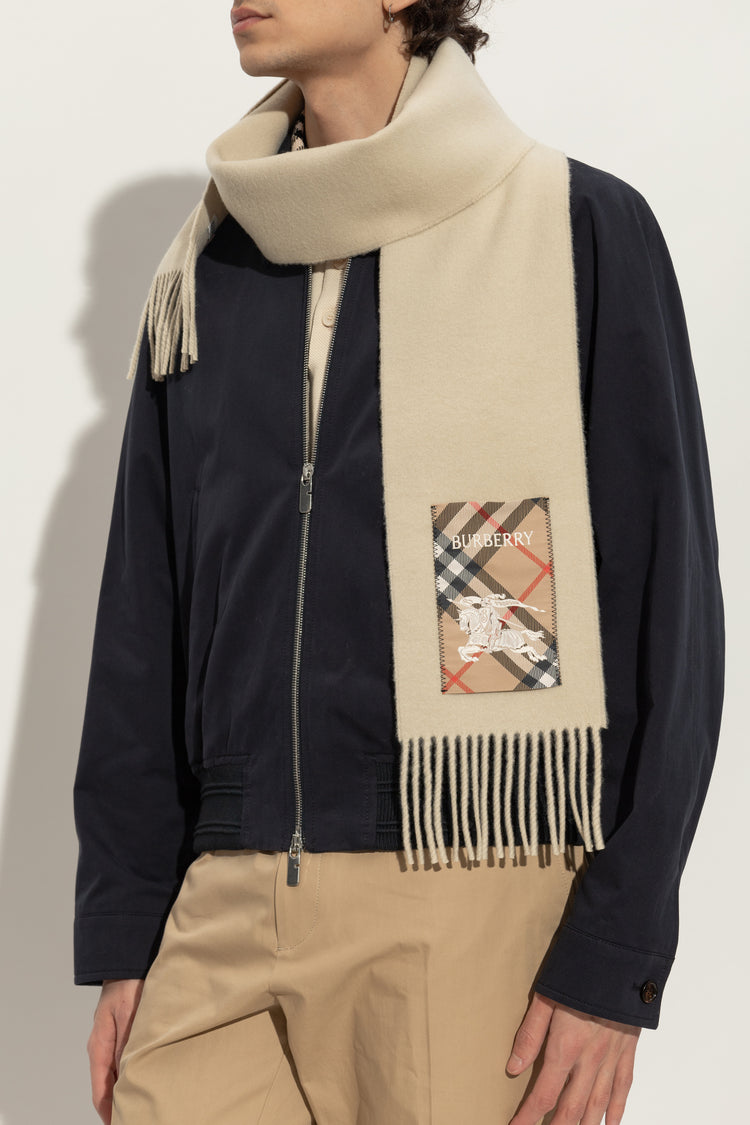 Burberry cream Cashmere scarf (8103995 )