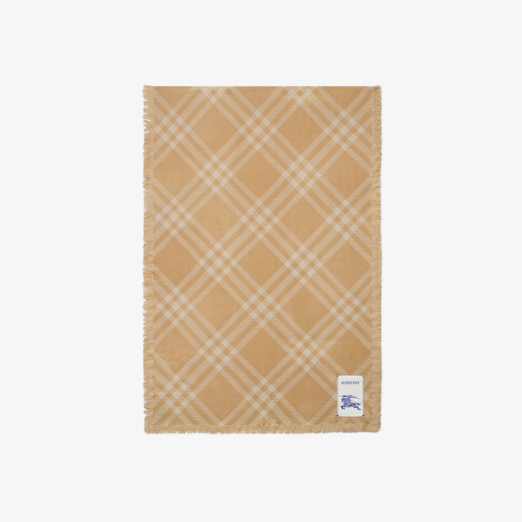 Wool-Silk Gradient Check Scarf (8112462)