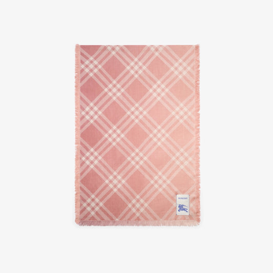 Wool-Silk Gradient Check Scarf (8125849)