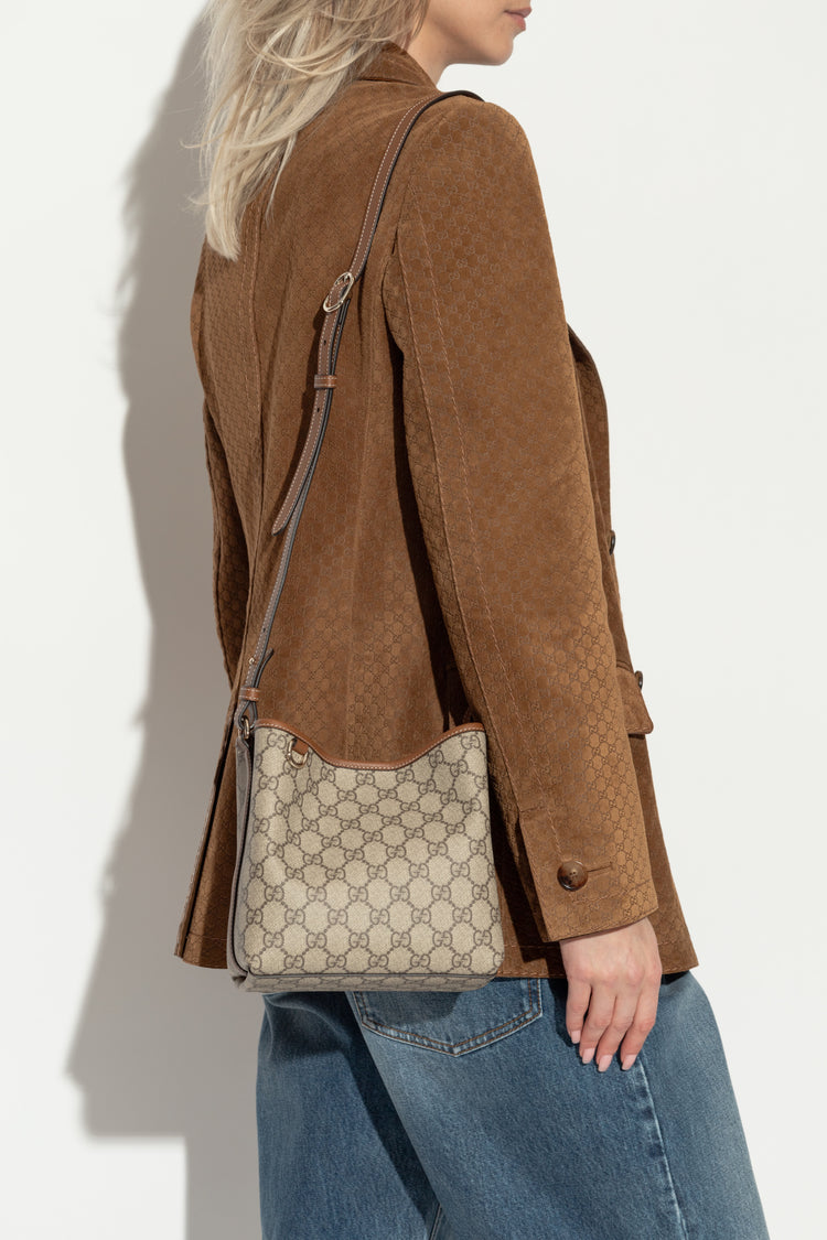 Cream ‘GG Emblem Mini’ bucket bag