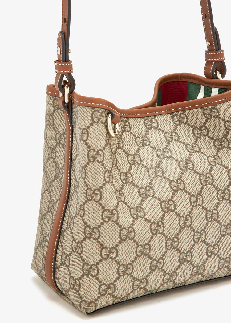 Cream ‘GG Emblem Mini’ bucket bag