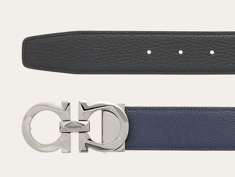 Reversible and adjustable Gancini belt