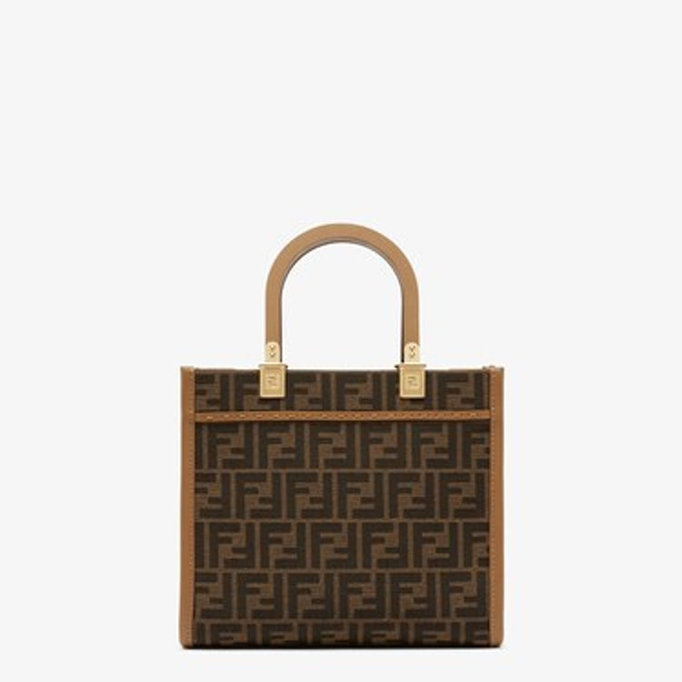 Sunshine Small FF Jacquard Fabric Shopper Bag