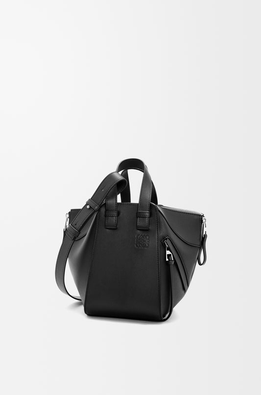 Compact Hammock bag in soft grained calfski