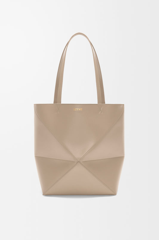 Medium Puzzle Fold tote in soft grained calfskin