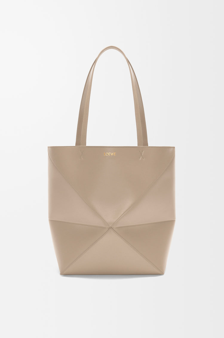 Medium Puzzle Fold tote in soft grained calfskin