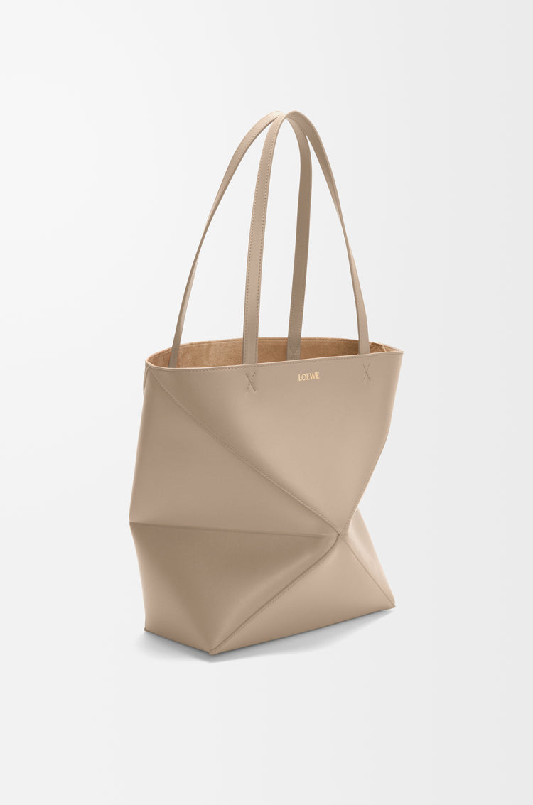 Medium Puzzle Fold tote in soft grained calfskin
