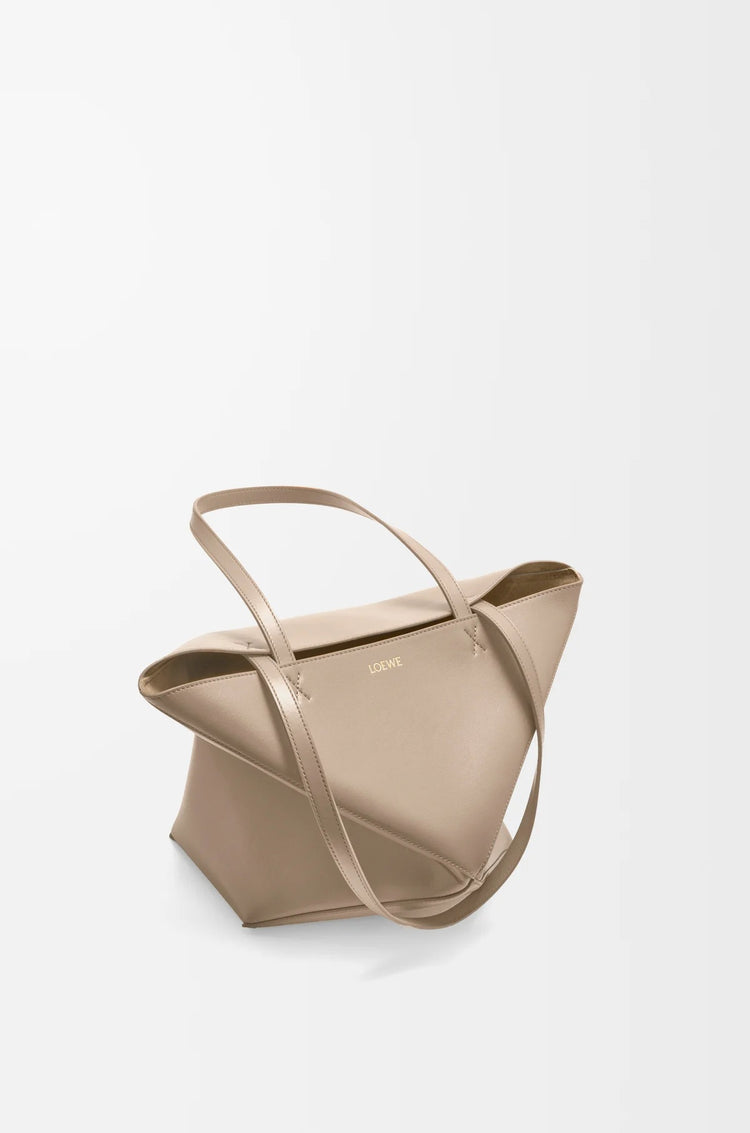 Medium Puzzle Fold tote in soft grained calfskin