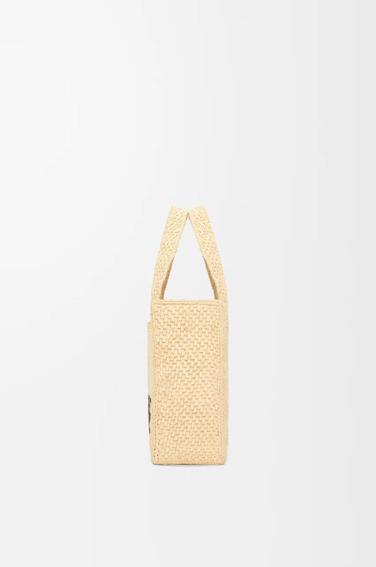 Small Font tote in raffia