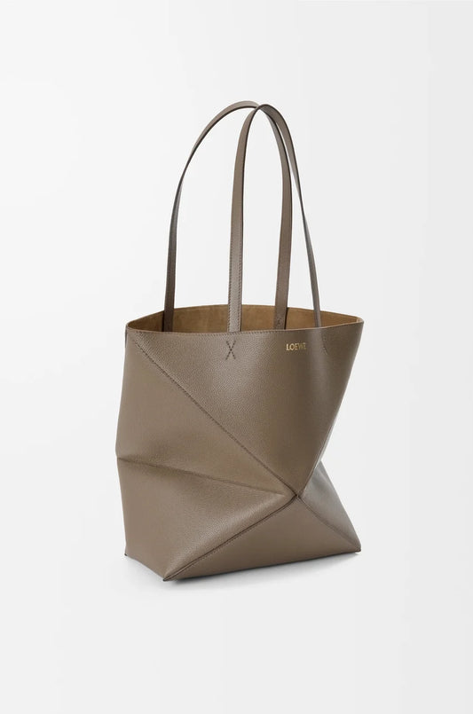 Medium Puzzle Fold tote in soft grained calfskin
