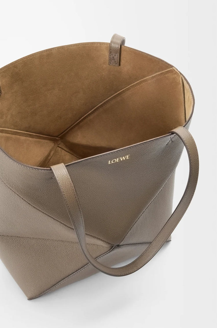 Medium Puzzle Fold tote in soft grained calfskin
