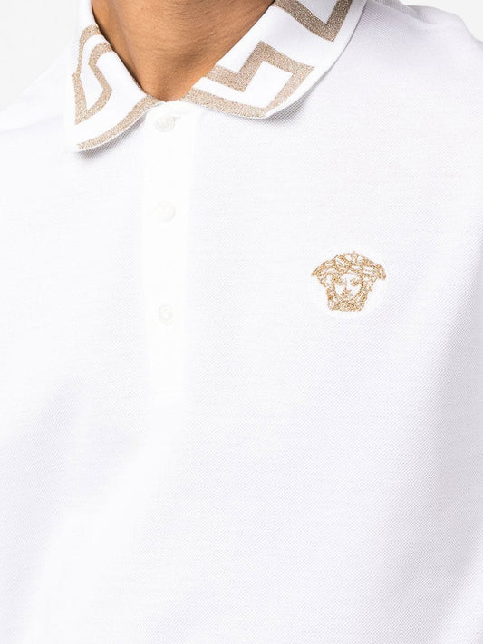 VERSACE 棉質短袖奢華 Polo 衫