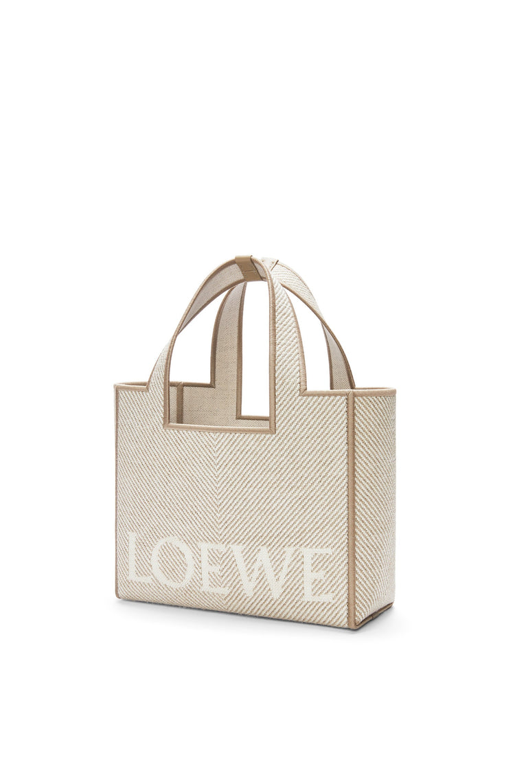 Loewe  Small  Font tote in jacquard canvas