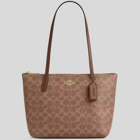 FIONA ZIP TOTE BAG IN SIGNATURE CANVAS CBT18