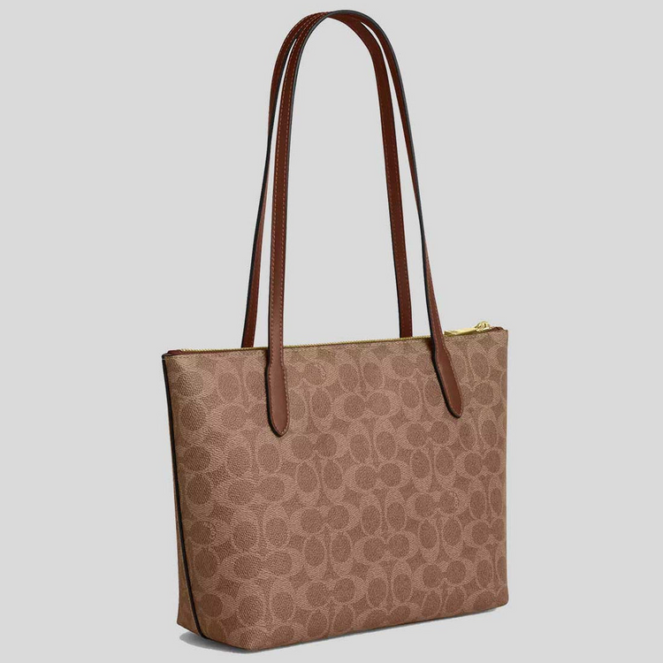 FIONA ZIP TOTE BAG IN SIGNATURE CANVAS CBT18