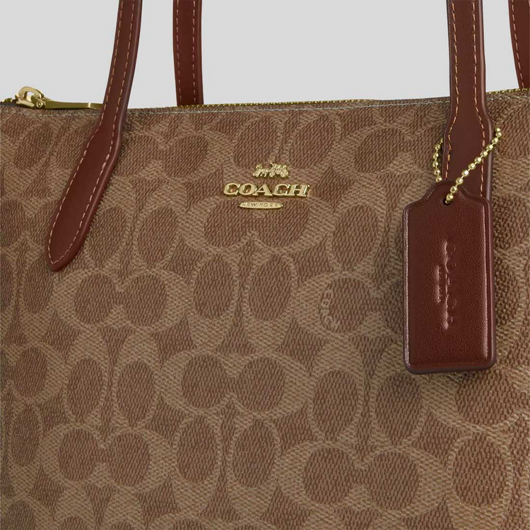FIONA ZIP TOTE BAG IN SIGNATURE CANVAS CBT18