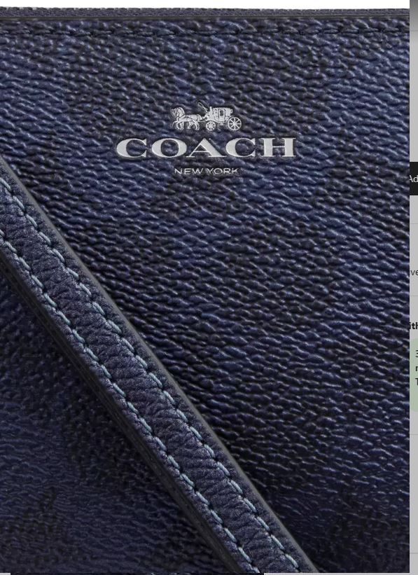 Coach Corner Zip Wristlet in Signature Canvas（CCK71）