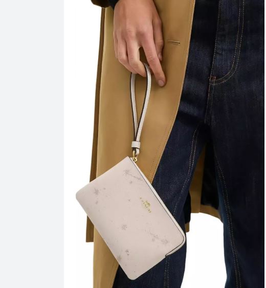 Coach Women’s Small Corner Zip Wristlet with Star Print (CCK76)