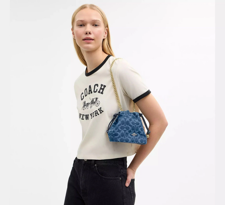 COACH FAYE Mini Drawstring Bag (CDE32)
