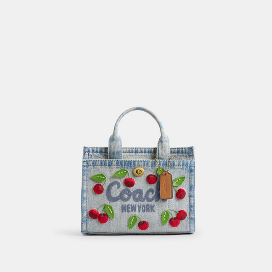 COACH CARGO TOTE BAG 20 WITH CHERRY EMBROIDERY (CDY91)