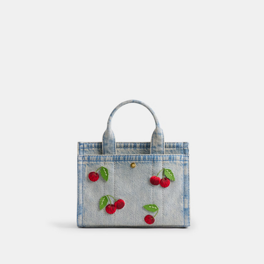 COACH CARGO TOTE BAG 20 WITH CHERRY EMBROIDERY (CDY91)