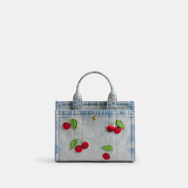 COACH CARGO TOTE BAG 20 WITH CHERRY EMBROIDERY (CDY91)