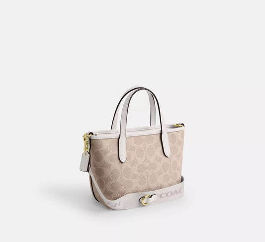 Coach City Mini Tote Bag In Signature Canvas