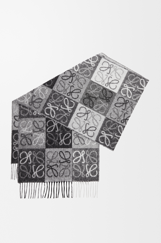 LOEWE Reversible Checkerboard Scarf (F810487)