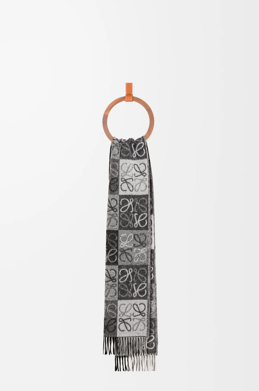 LOEWE Reversible Checkerboard Scarf (F810487)