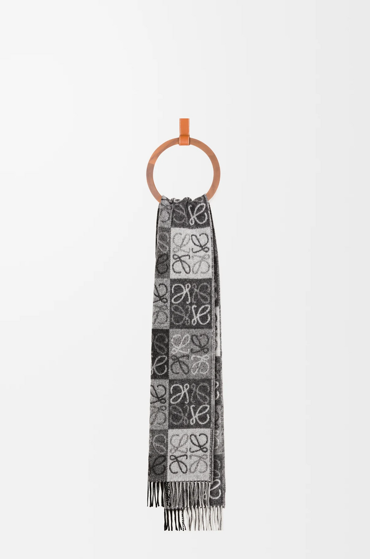 LOEWE Reversible Checkerboard Scarf (F810487)
