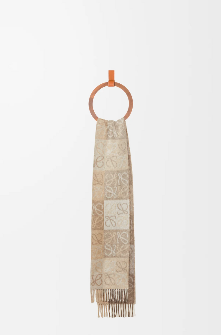 LOEWE Reversible Checkerboard Scarf (F810487)