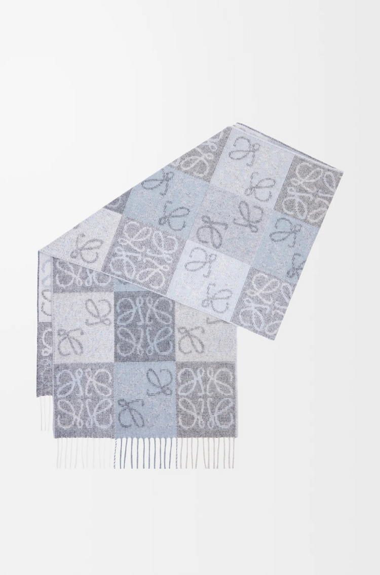 LOEWE Reversible Checkerboard Scarf (F810487)