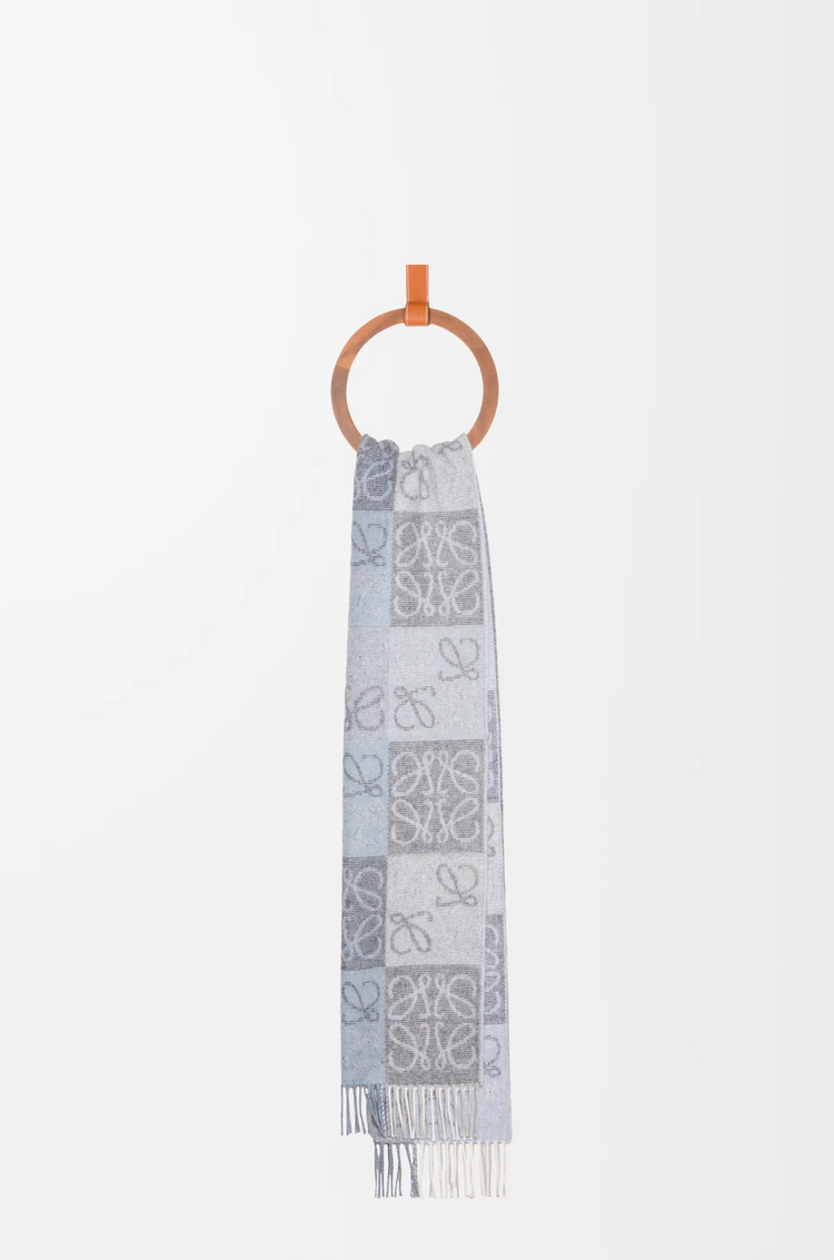 LOEWE Reversible Checkerboard Scarf (F810487)