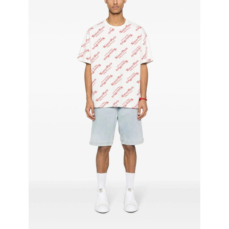 All-over Logo Printed Crewneck T-shirt T-shirt