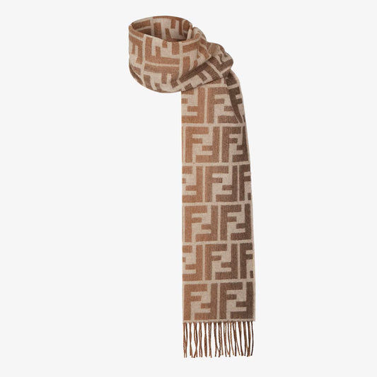Beige FF Wool Scarf
