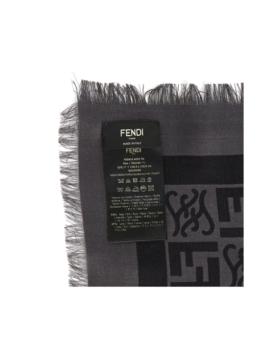 FF jacquard Silk Scarf