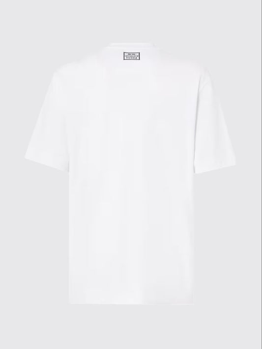 White FF Postcards Cotton T-Shirt