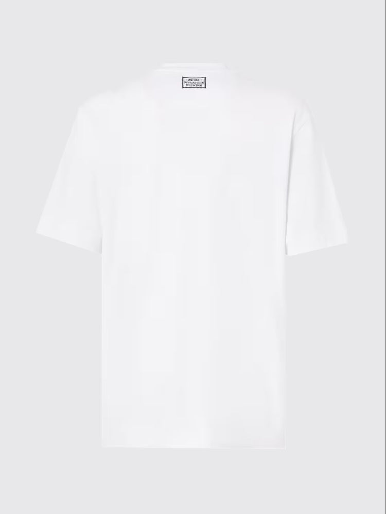 White FF Postcards Cotton T-Shirt