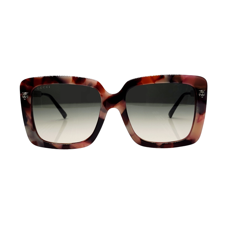 GG Tortoiseshell Pink Square Sunglasses (GG0216SA)