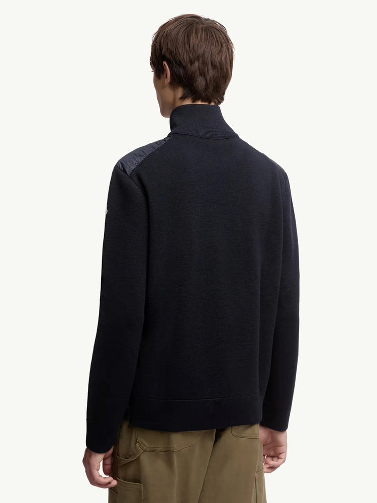 Padded Zip-Up Cardigan