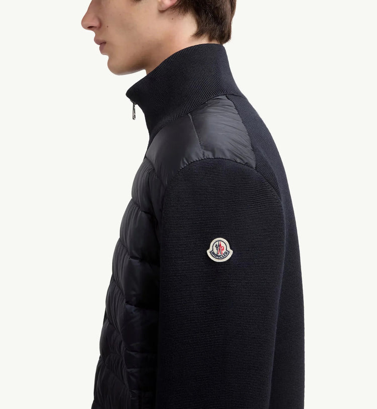 Padded Zip-Up Cardigan