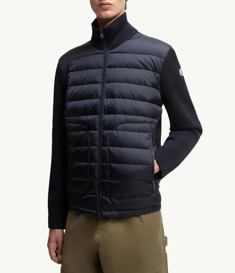 Padded Zip-Up Cardigan