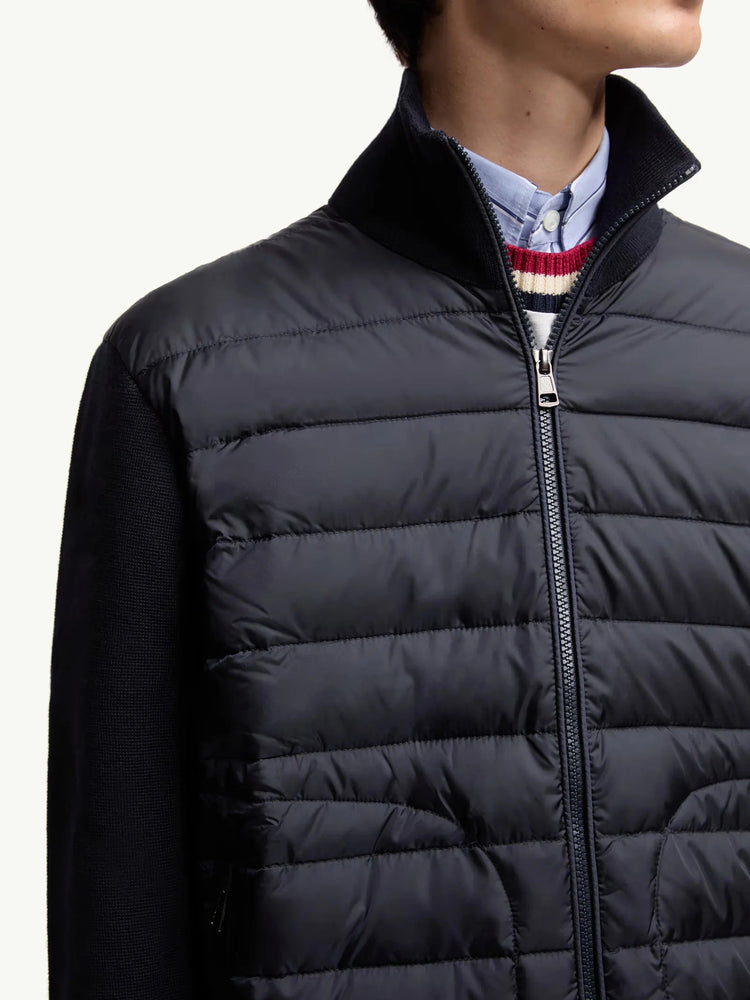 Padded Zip-Up Cardigan